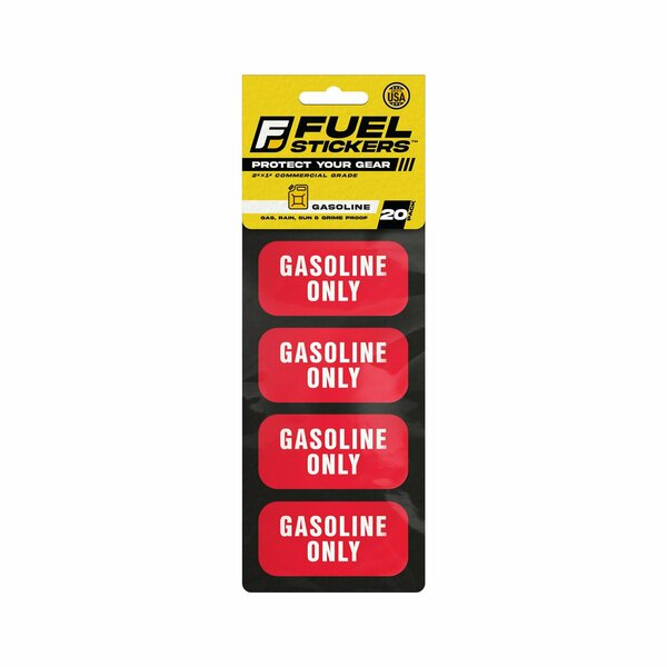 Fuel Stickers Gasoline Sticker: Gas Labels for Fuel Can & Outdoor Power Equipment, Hvy-Dty, 2''x1'', 20PK Z-2X1GAS-20PK